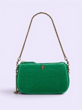 Kurt Geiger London Kew Green Velvet Crossbody
